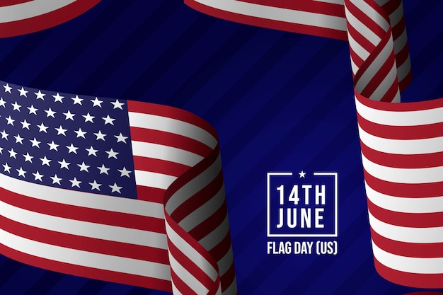 Free vector gradient american flag day background