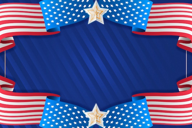 無料ベクター グラデーションアメリカ国旗の日の背景