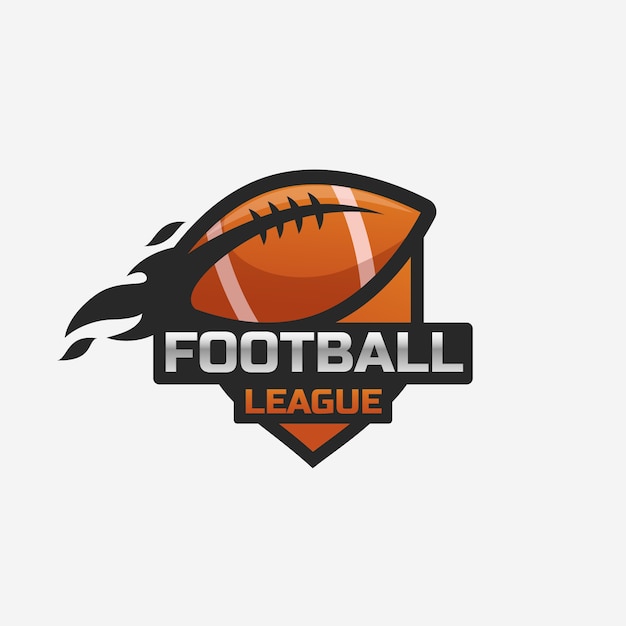 Бесплатное векторное изображение Градиентный дизайн логотипа американского футбола