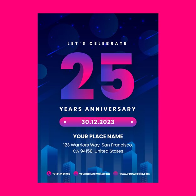 Gradient anniversary  template design