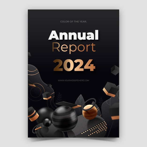 Free vector gradient annual report cover template