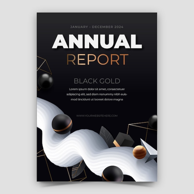 Free vector gradient annual report cover template