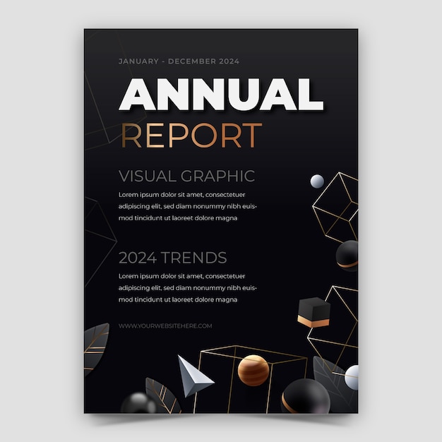 Gradient annual report cover template