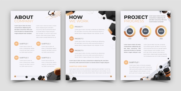Free vector gradient annual report template