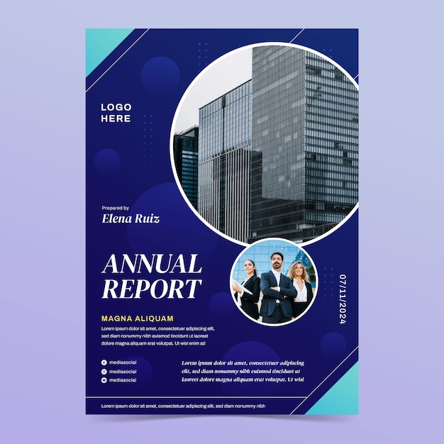 Gradient annual report template