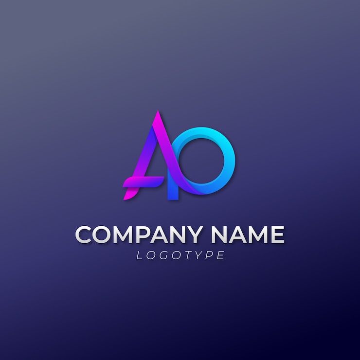 मुफ़्त वेक्टर gradient ap monogram logo design template
