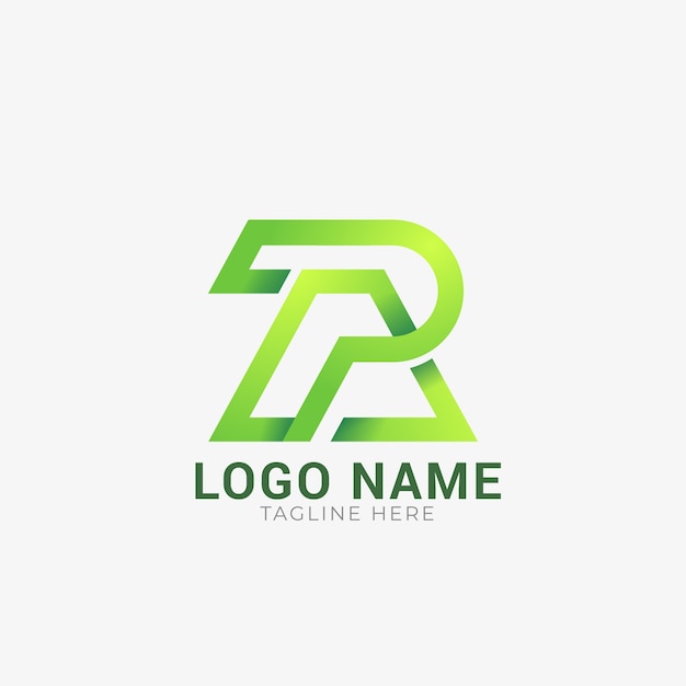 Free vector gradient ap monogram logo template