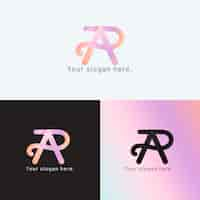 Free vector gradient ap monogram logo