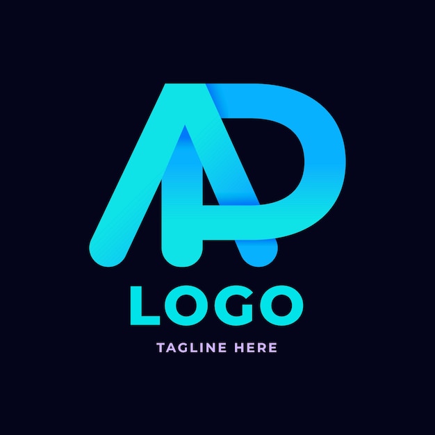 Free vector gradient ap monogram logo