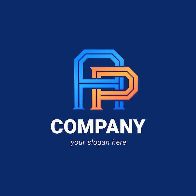 Free vector gradient ap monogram logo