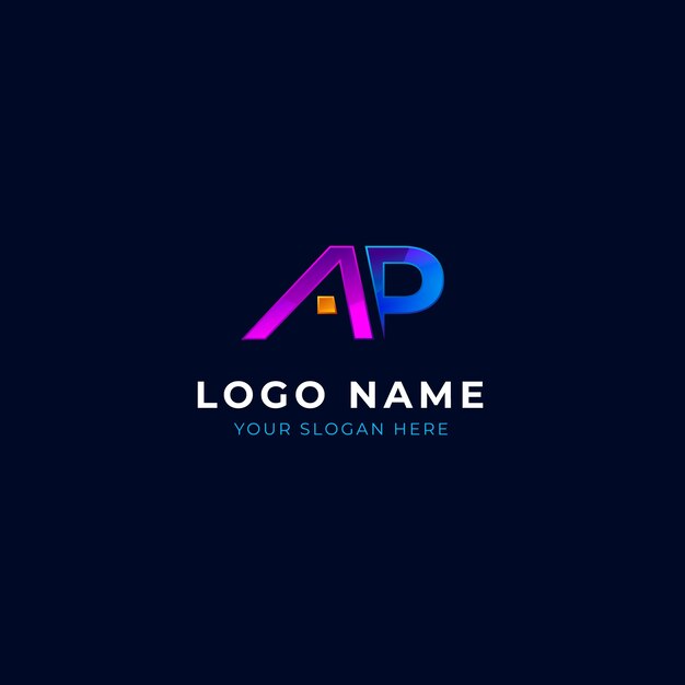 Gradient ap monogram logo