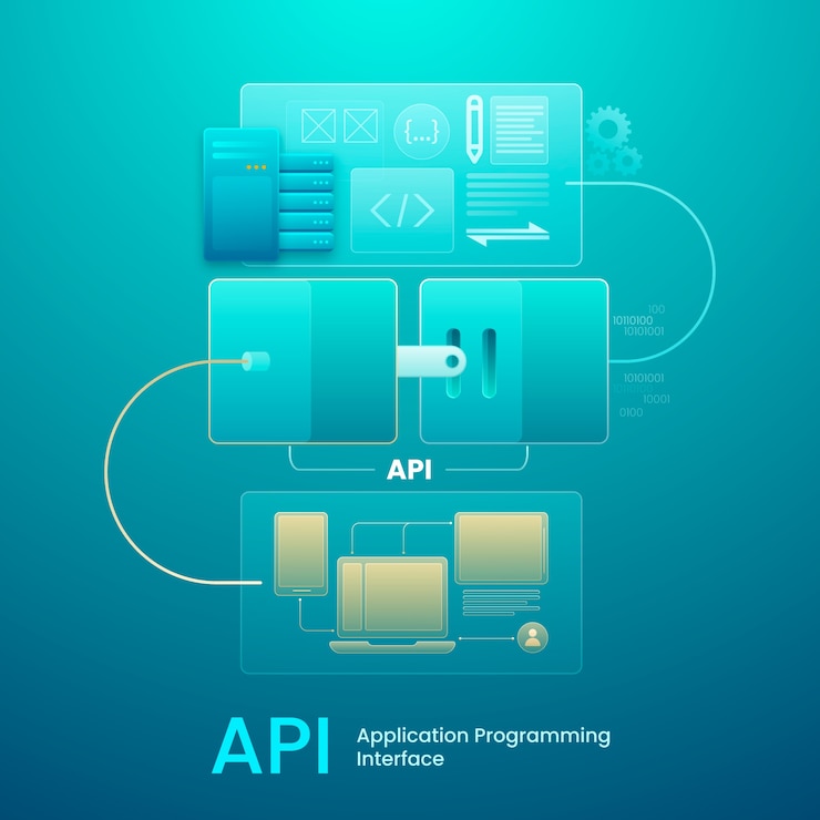 Free Vector gradient api illustration