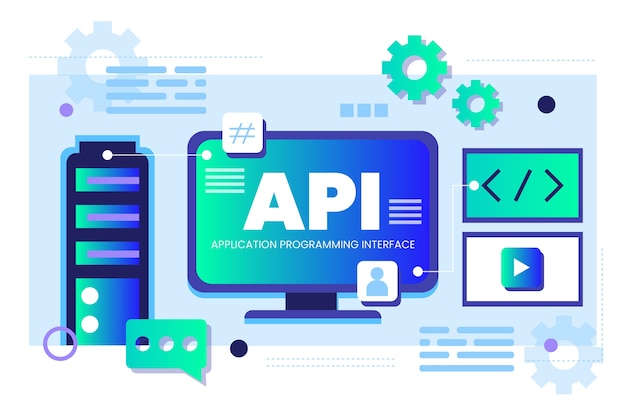 Бесплатное векторное изображение Инфографика градиента api