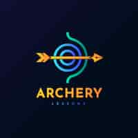 Free vector gradient archery logo template