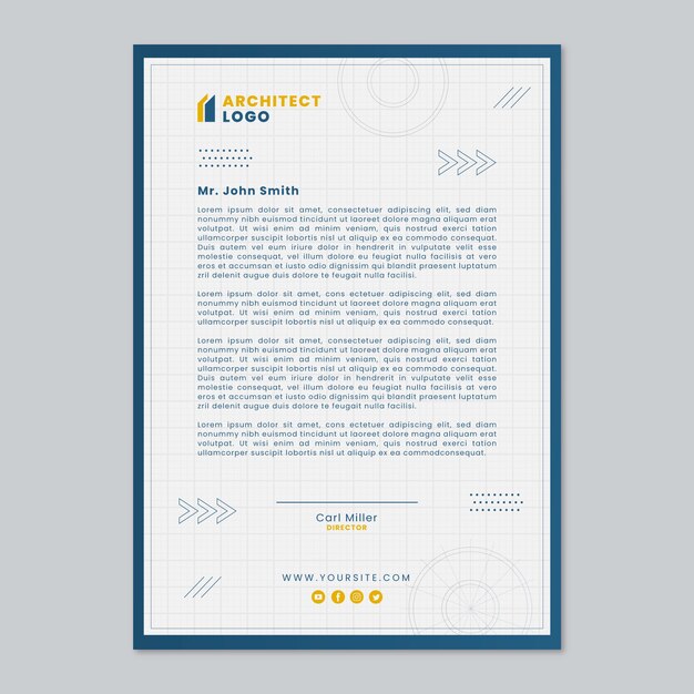 Gradient architect project letterhead