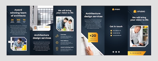 Gradient architecture development brochure template