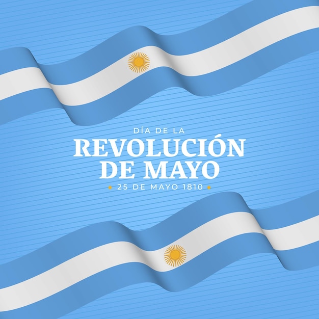 Free vector gradient argentinian dia de la revolucion de mayo illustration