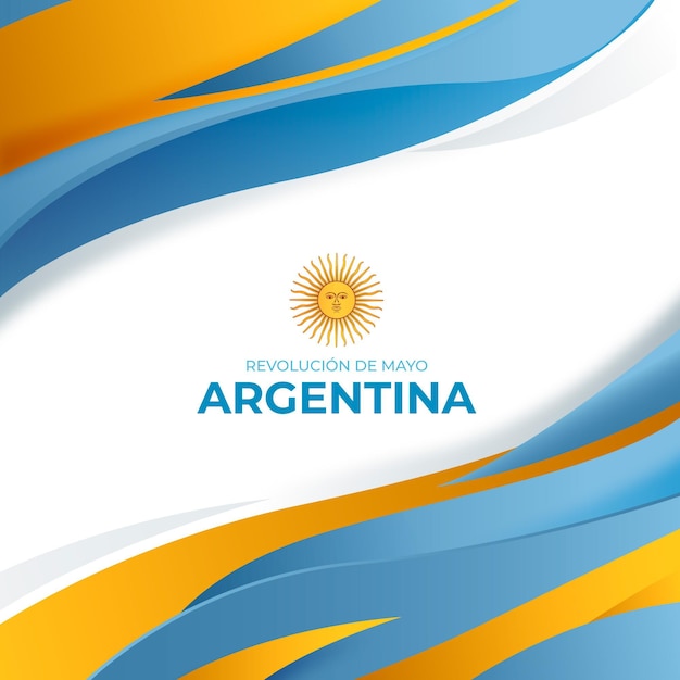 Free vector gradient argentinian dia de la revolucion de mayo illustration