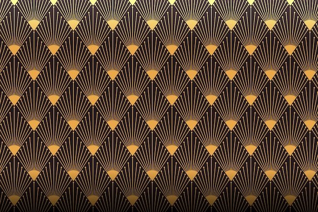 Free vector gradient art deco artistic pattern