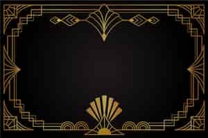 Free vector gradient art deco background