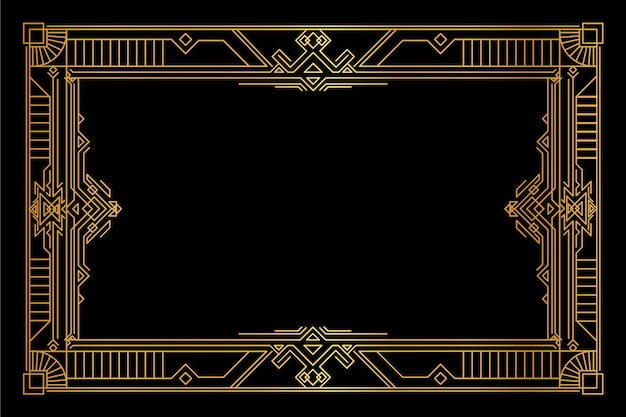 Free vector gradient art deco background