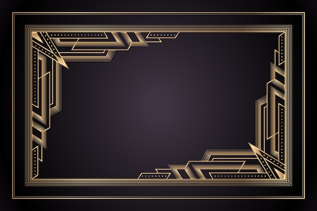 Free vector gradient art deco background