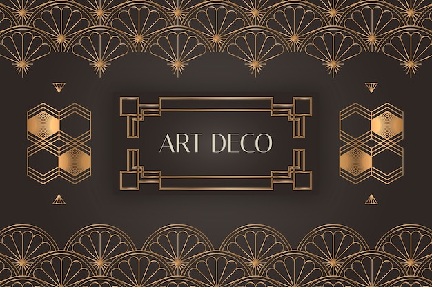 Free vector gradient art deco  background