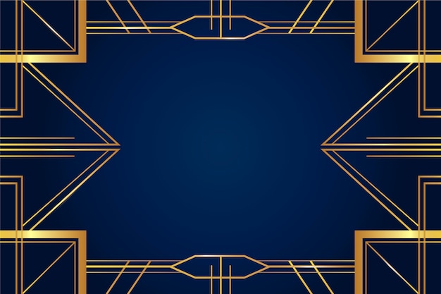 Gradient art deco blue background