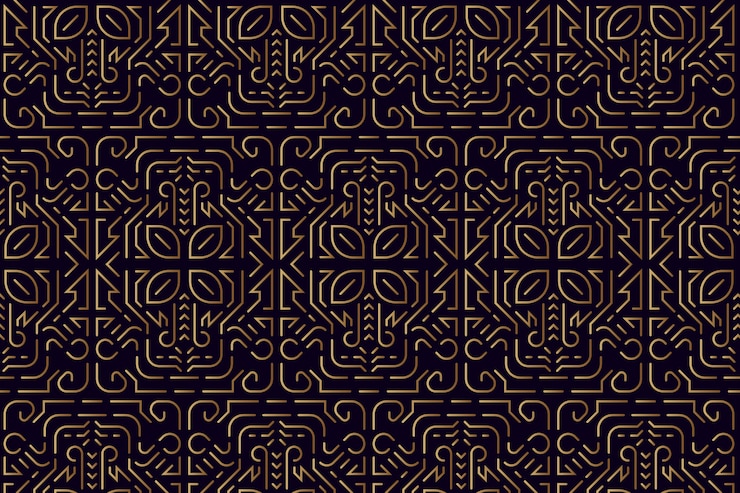 Free Vector gradient art deco complex pattern