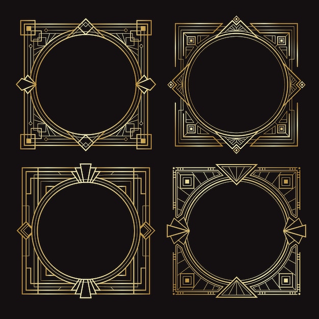 Art Deco Frame Design with Free Vector Download