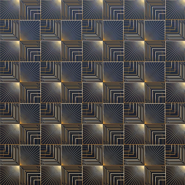 그라데이션 아트 데코 기하학적 모티브 패턴