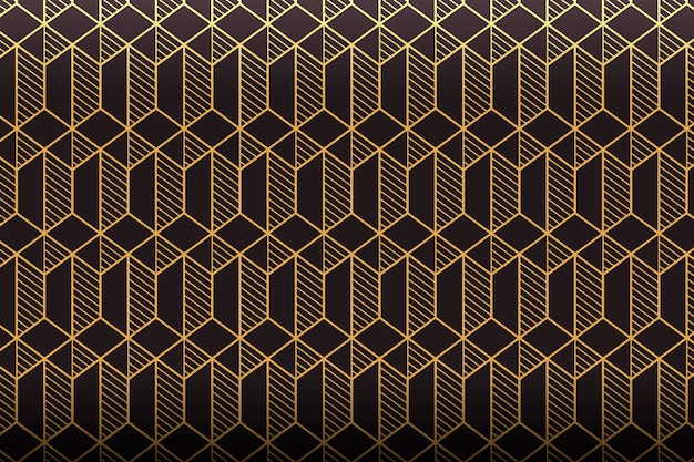 Gradient Art Deco Geometric Pattern