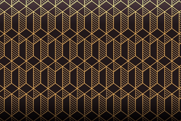 Gradient art deco geometric pattern