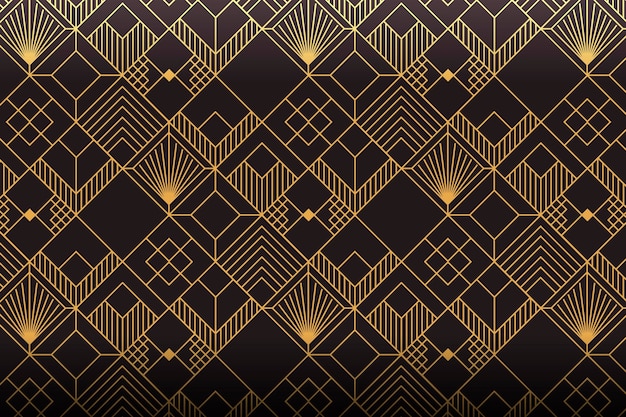 Gradient art deco geometric pattern