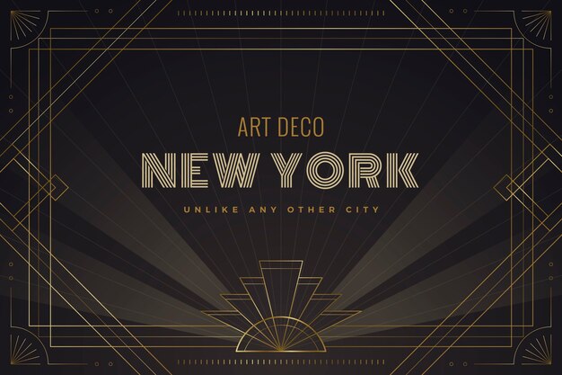 Gradient art deco new york background