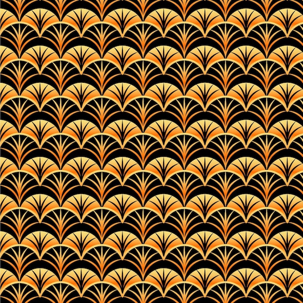 Free vector gradient art deco pattern design