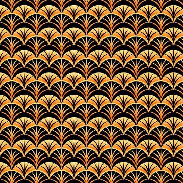 Gradient art deco pattern design