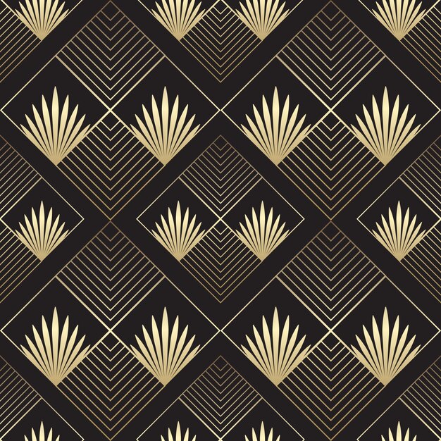 Gradient art deco pattern design