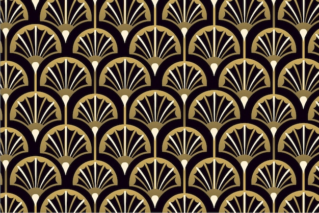 Gradient art deco pattern design