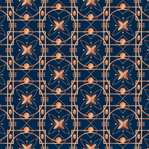 Gradient art deco pattern design