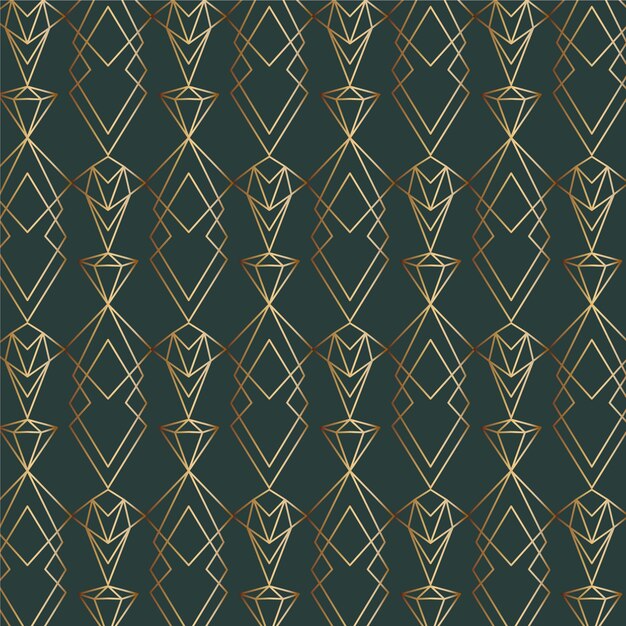 Gradient art deco pattern design