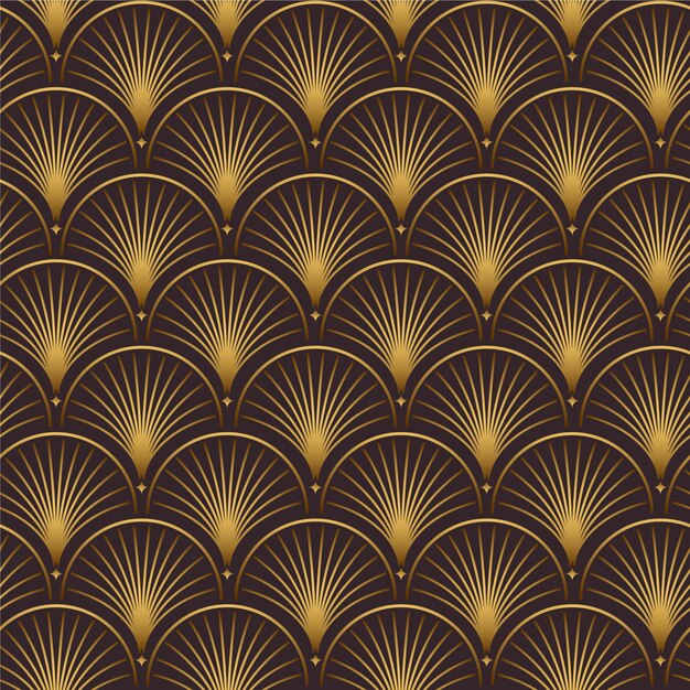 Gradient art deco pattern design