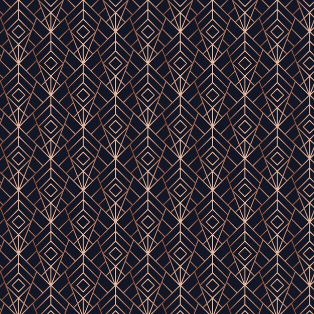 Gradient art deco pattern design