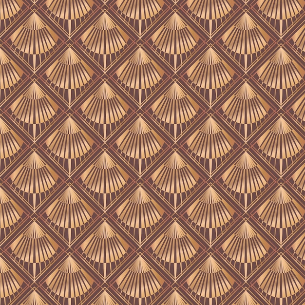 Gradient art deco pattern design