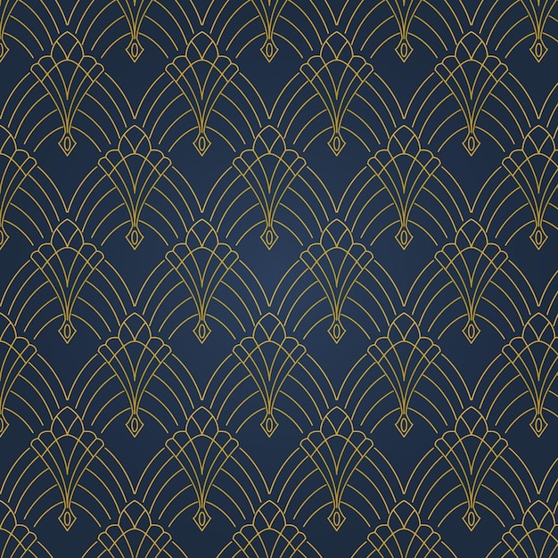 Free vector gradient art deco pattern design