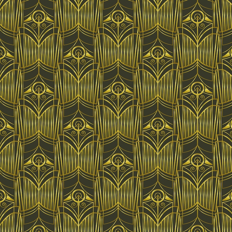 Free Vector gradient art deco pattern design