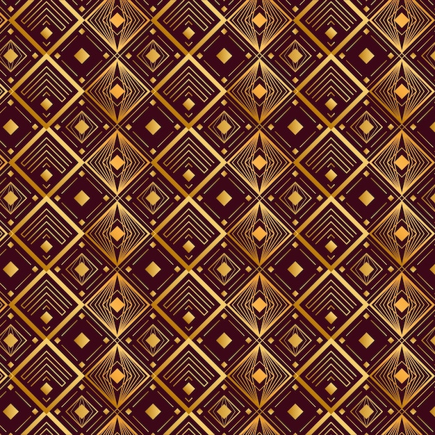 Gradient art deco pattern design