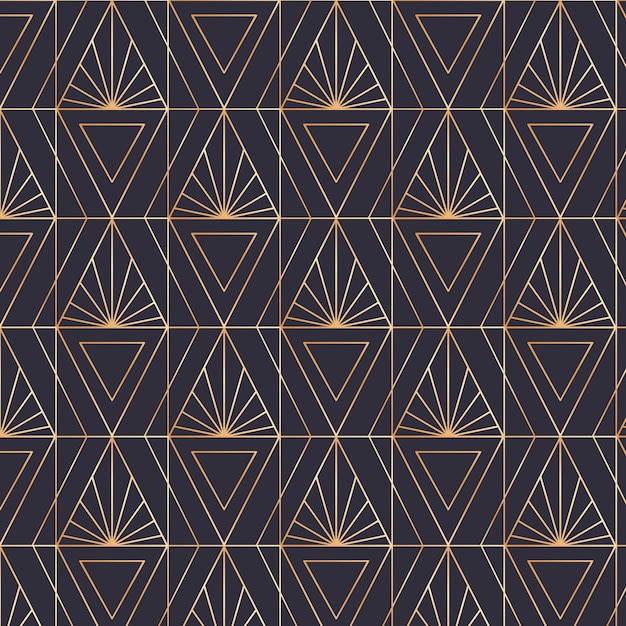 Free vector gradient art deco pattern design