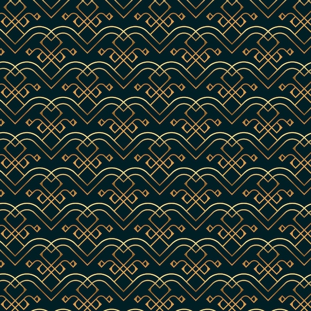 Vettore gratuito design pattern art deco gradiente