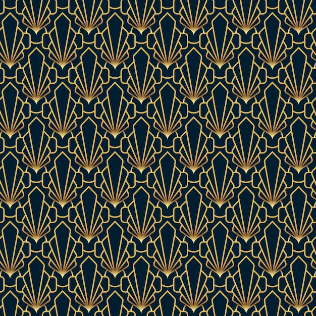 Free vector gradient art deco pattern design